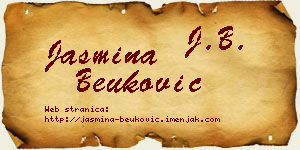 Jasmina Beuković vizit kartica